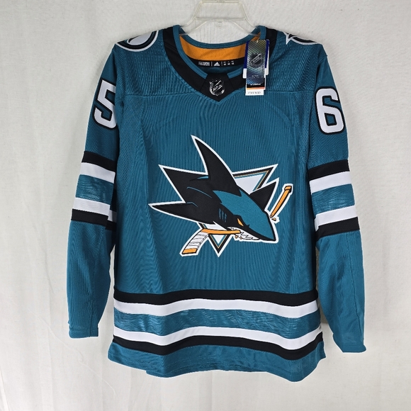 Adidas San Jose Sharks Mens 52 Large Erick Karlsson Stitched Home